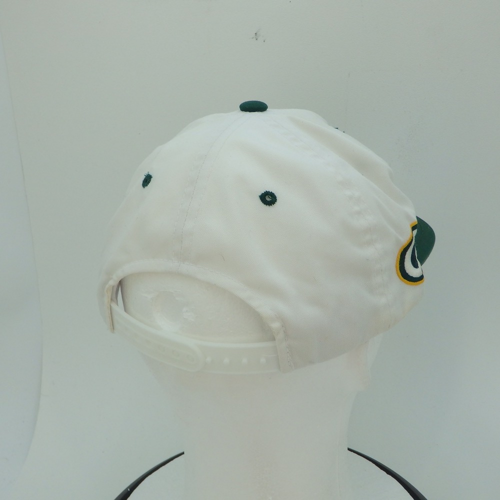 Green Bay Packers Baseball Cap White Green Snap Back Script Sports Specialties - Picture 6 of 15